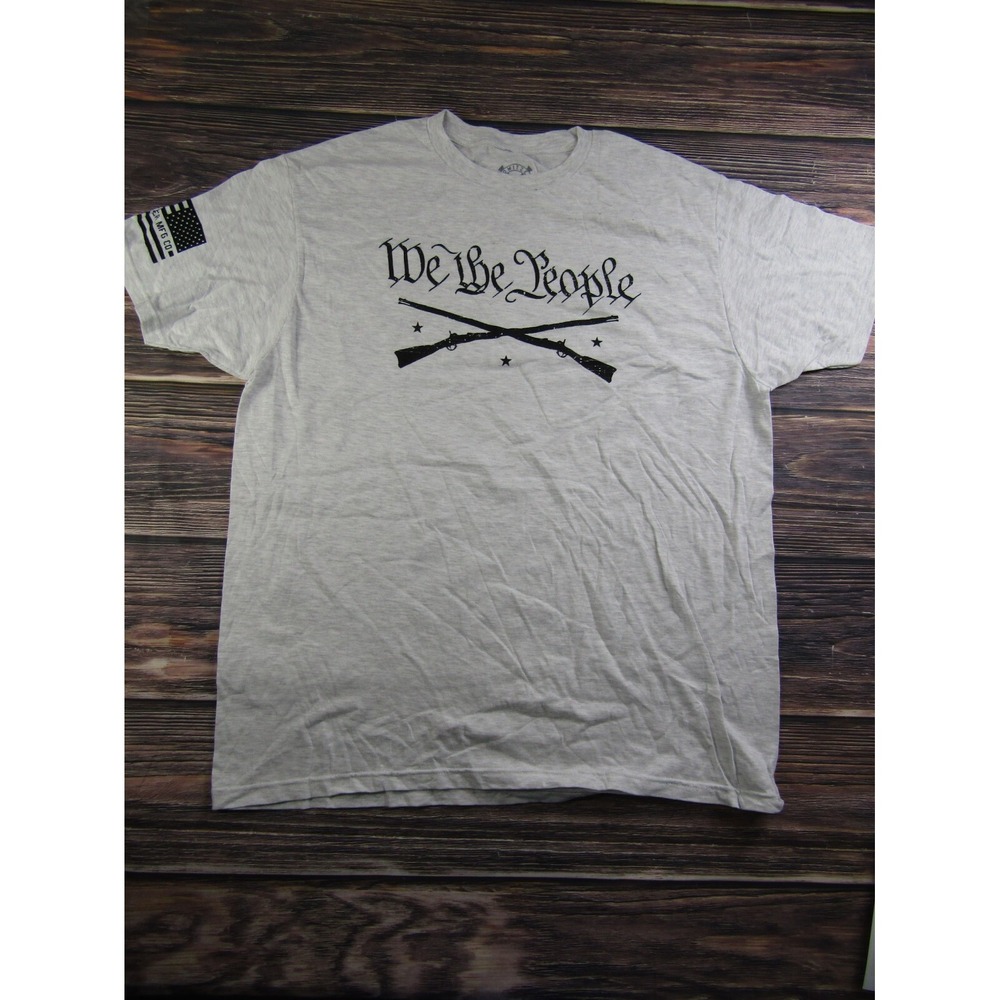 Howitzer Patriot Mens XL White T Shirt Military Veteran We The People America...
